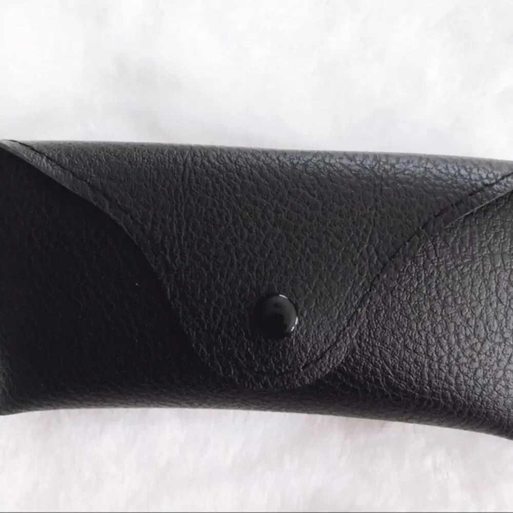 Wyatt Black Faux Leather Sunglass Case